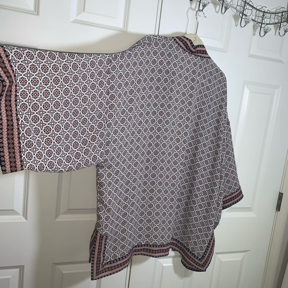 Max Studio Geometric Patterned Kimono Cardigan - image 7